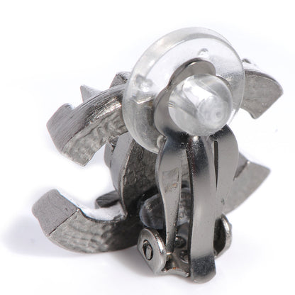 Chanel Ruthenium CC Spike Clip On Earrings 3 of 6