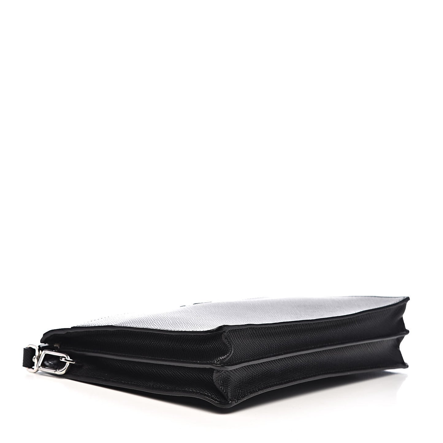 Saffiano Cuir Clutch Wristlet Bag Black