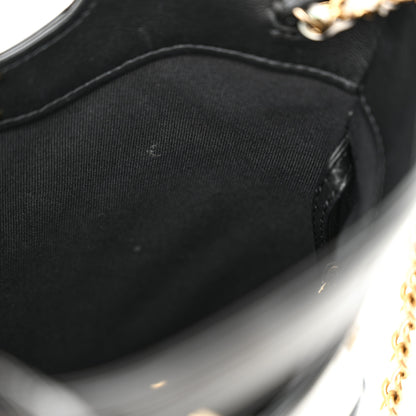 Chanel Patent Calfskin Quilted Mini 31 Shopping Bag White Black 11 of 13