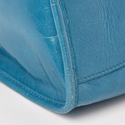 Miu Miu Vitello Shine Zip Tote Laguna 10 of 13