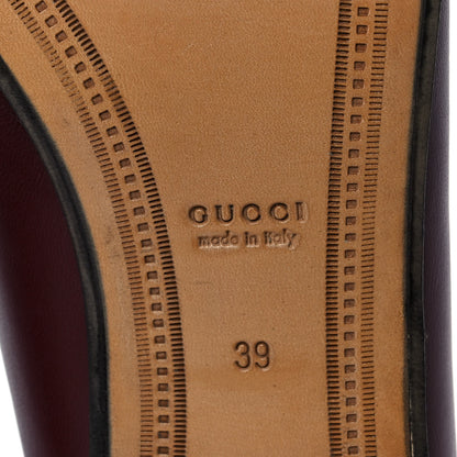 Gucci Lambskin Womens Brixton Horsebit Loafers 39 Vintage Bordeaux 6 of 9