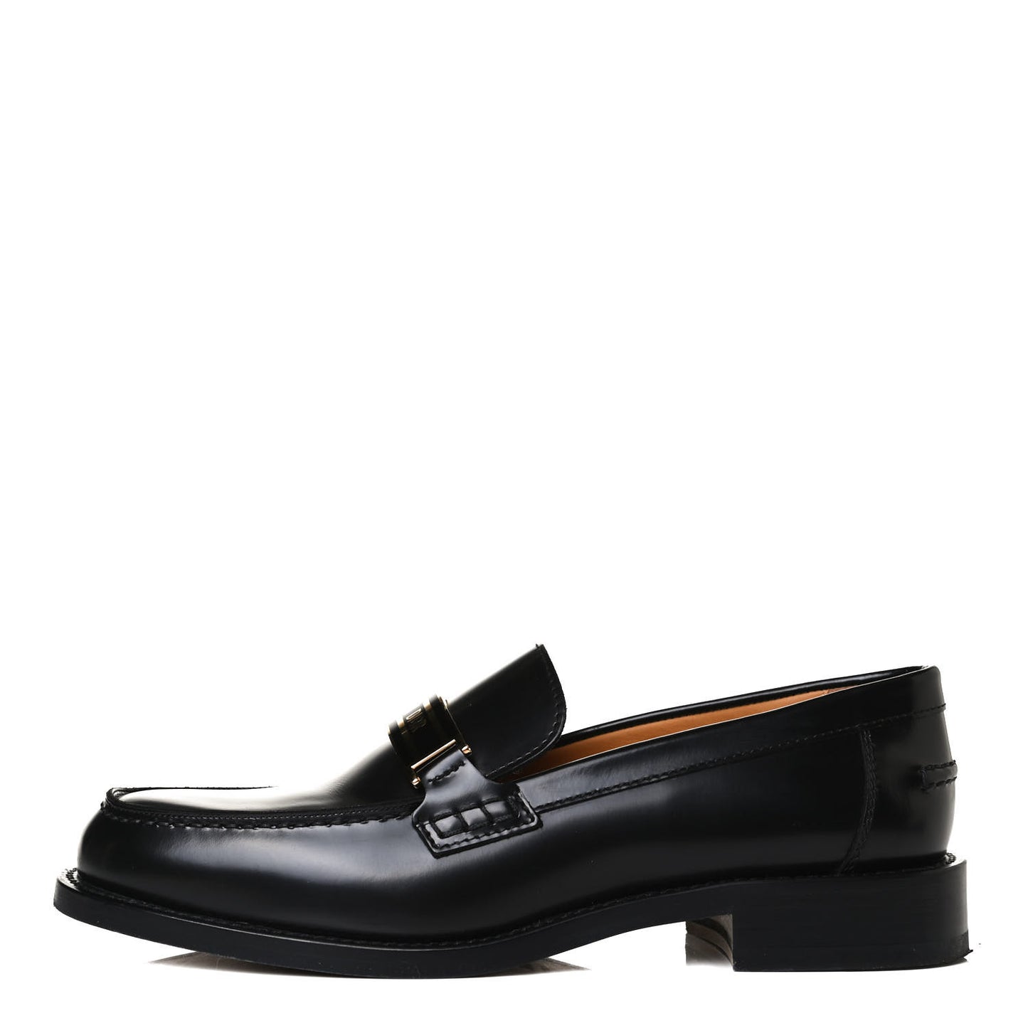 Brushed Calfskin Dior Code 15mm Loafers 39.5 Black