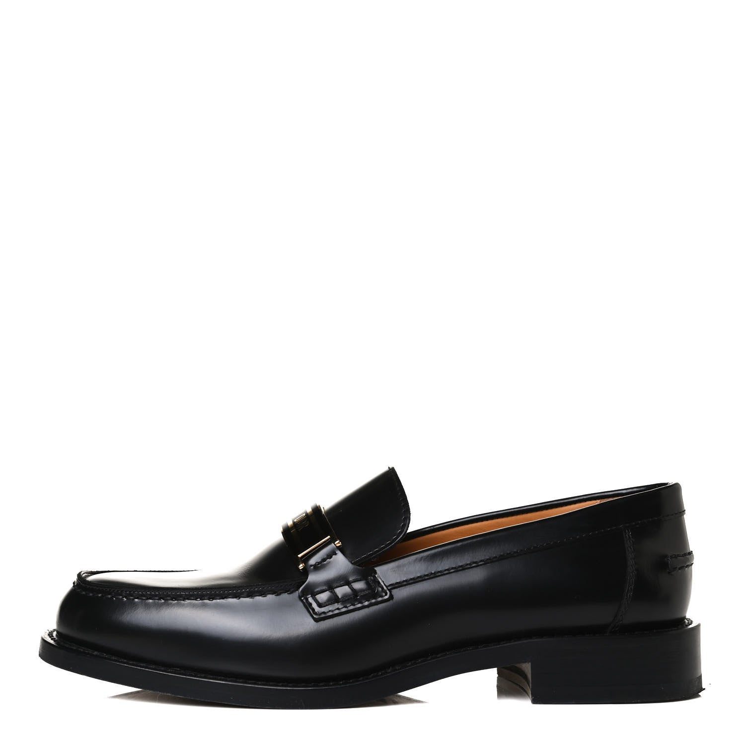 Christian Dior Brushed Calfskin Dior Code 15mm Loafers 39.5 Black 1 of 15