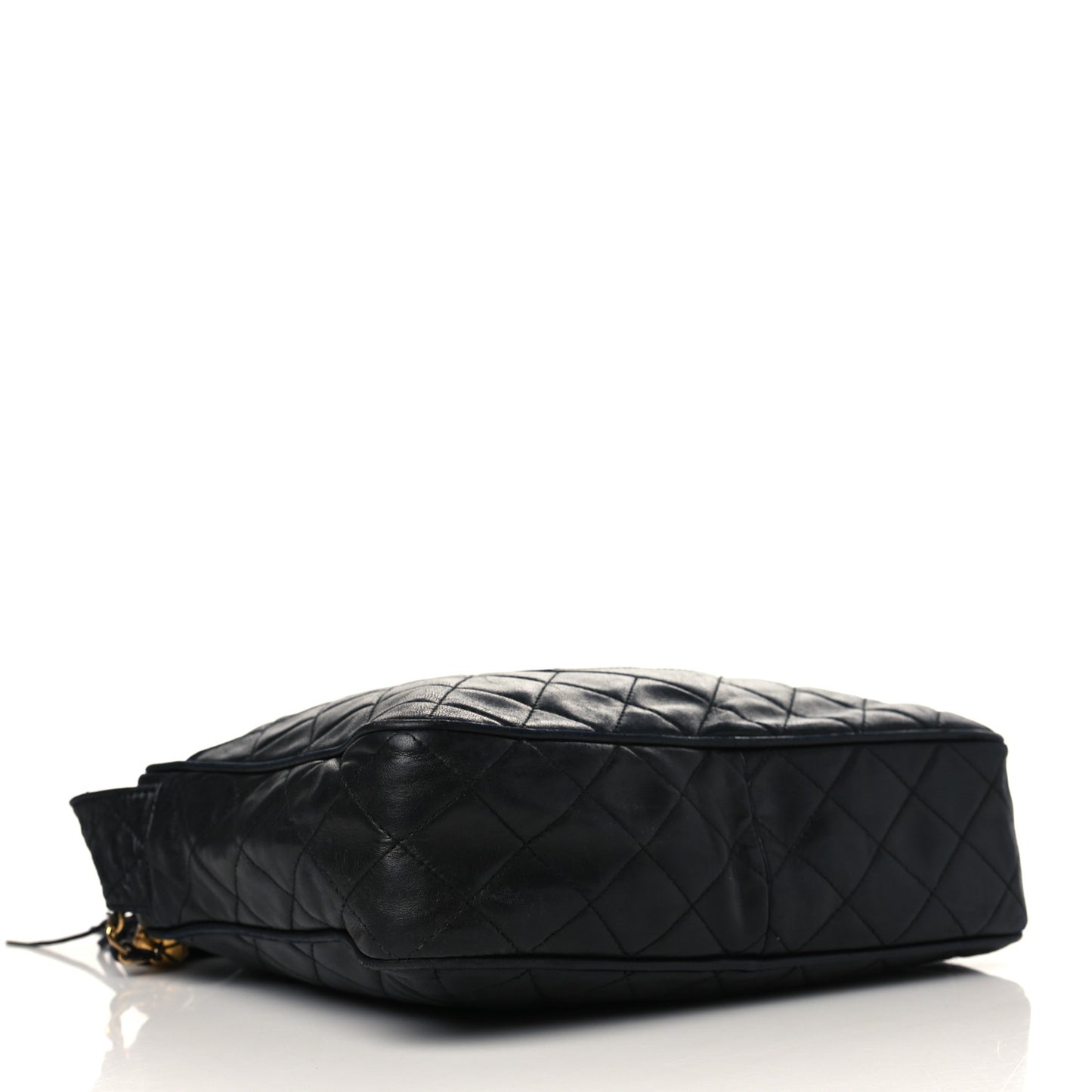 Lambskin Quilted CC Tassel Camera Case Black