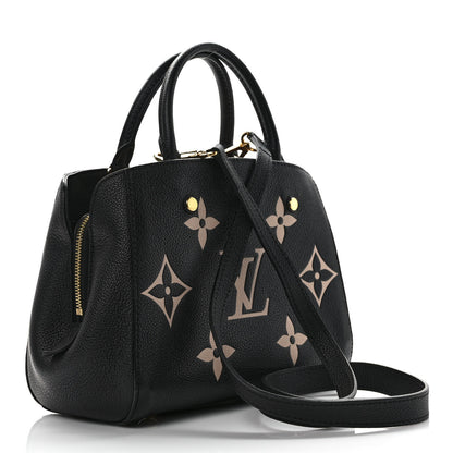 Louis Vuitton Empreinte Monogram Giant Montaigne BB Black Beige 3 of 14