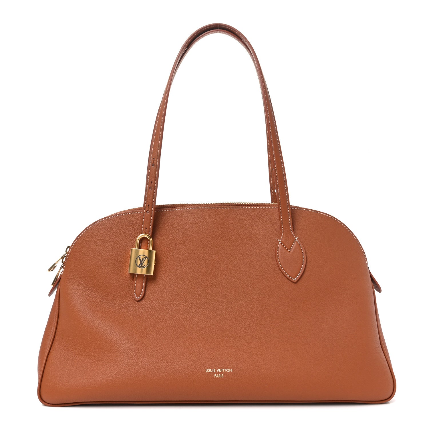 Louis Vuitton Grained Calfskin Low Key Duffle Tote Cognac 1 of 9