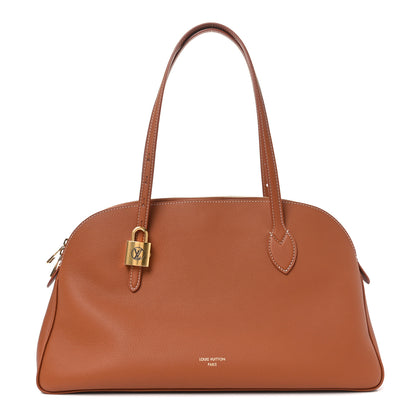 Louis Vuitton Grained Calfskin Low Key Duffle Tote Cognac 1 of 9
