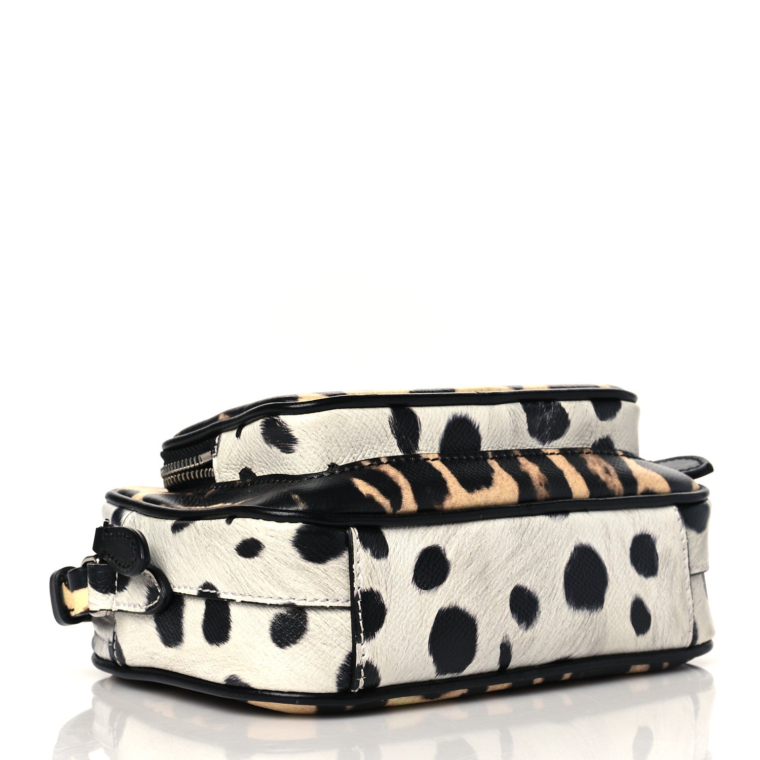 Burberry Calfskin Leopard Print Small Camera Bag Honey Black 3 of 9