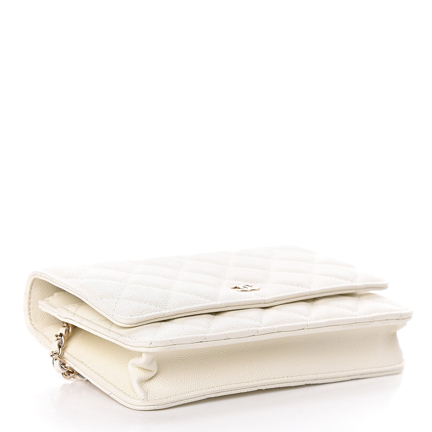 Chanel Caviar Quilted Wallet On Chain WOC White 4 of 14