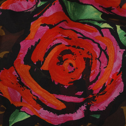 Louis Vuitton Silk Monogram Roses Scarf Marron 3 of 9