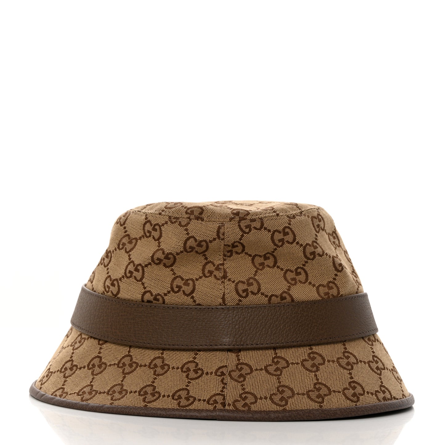 Monogram Textured Dollar Calfskin GG Jago Bucket Hat S Cacao Beige