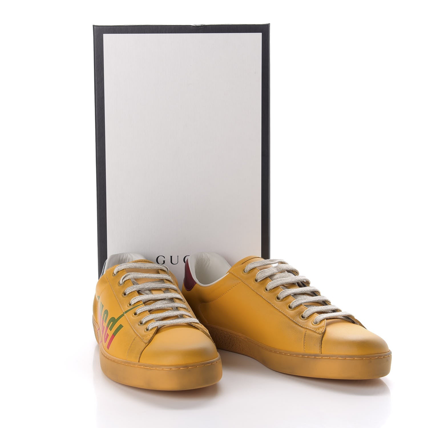 Gucci Distressed Calfskin Mens Ace Blade Sneakers 9.5 Crop 10 of 10