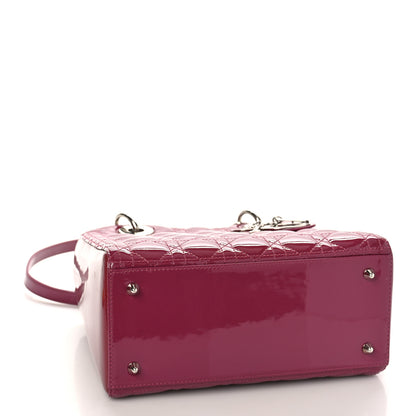 Christian Dior Patent Cannage Medium Lady Dior Dark Pink 4 of 9
