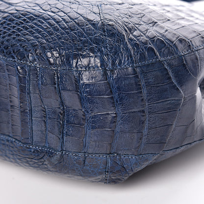 Nancy Gonzalez Crocodile Hobo Blue 9 of 12