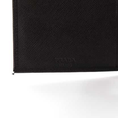 Prada Saffiano Tri-Fold Compact Wallet Black 9 of 10