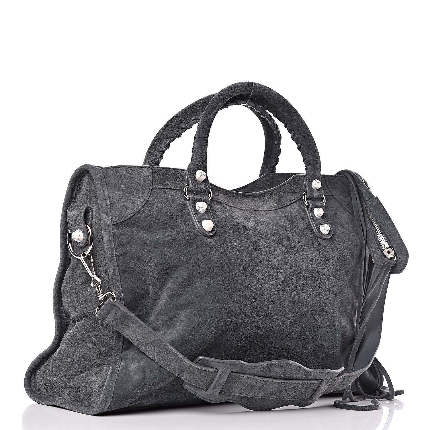 Balenciaga Baby Daim Suede Marble Hardware City Grey 4 of 10