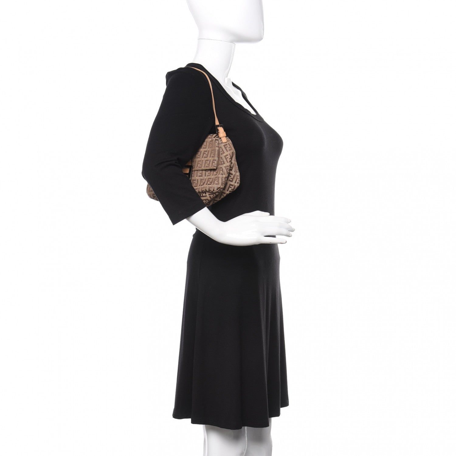 Fendi Zucchino Mini Mama Baguette Beige 2 of 11