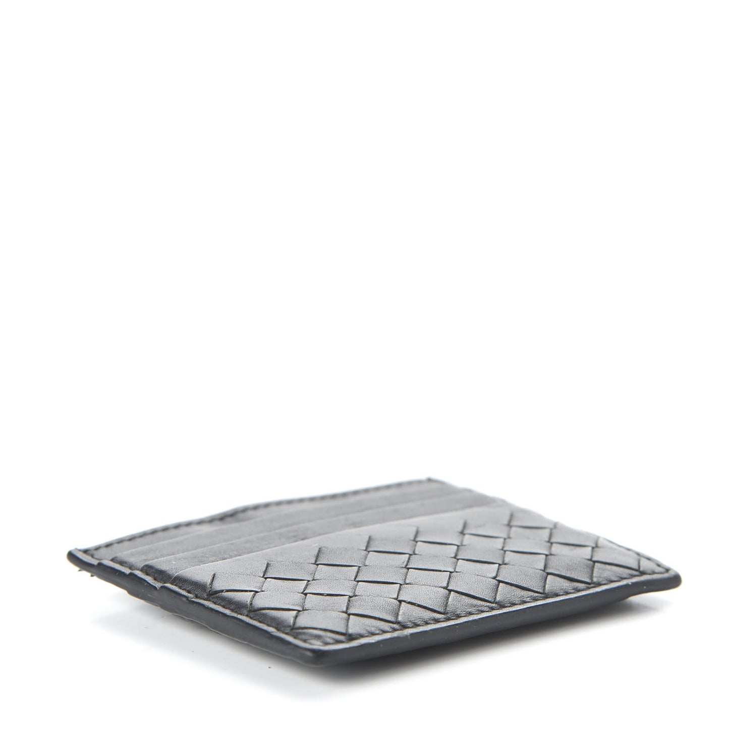 Nappa Intrecciato Card Holder Black