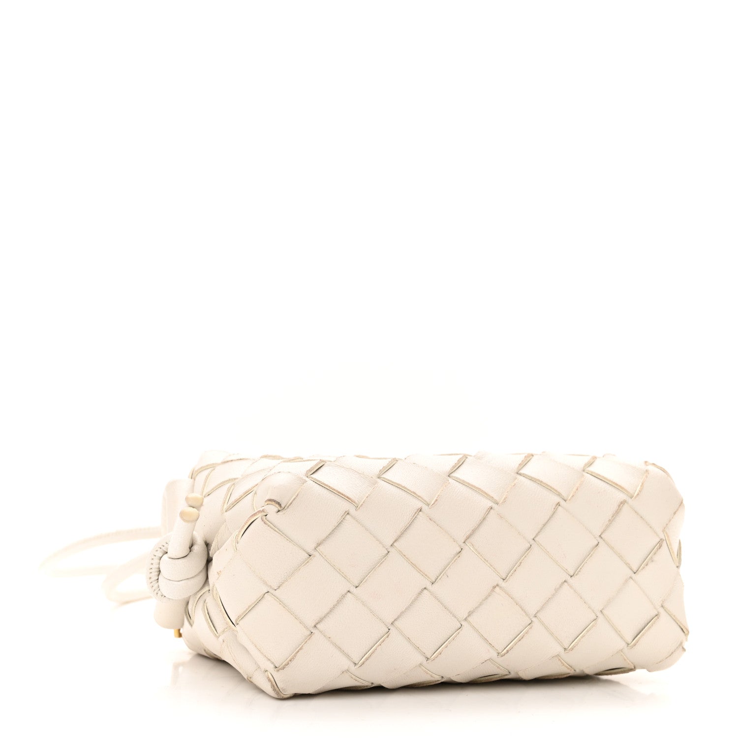 Bottega Veneta Nappa Intrecciato Candy Loop Camera Bag White