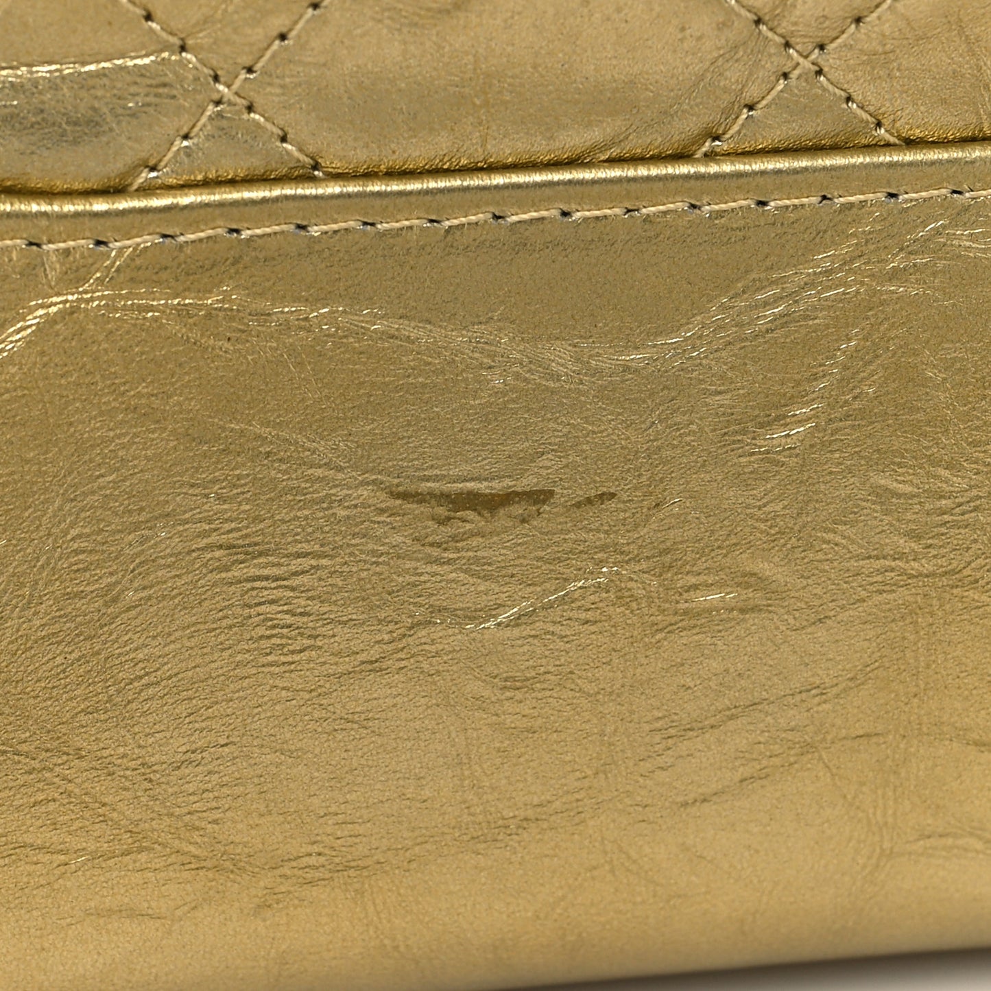 Metallic Lambskin Calfskin Quilted Medium Gabrielle Hobo Gold