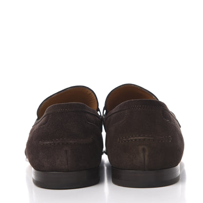 Gucci Suede Web Mens Horsebit Loafers 10.5 Cocoa 7 of 11