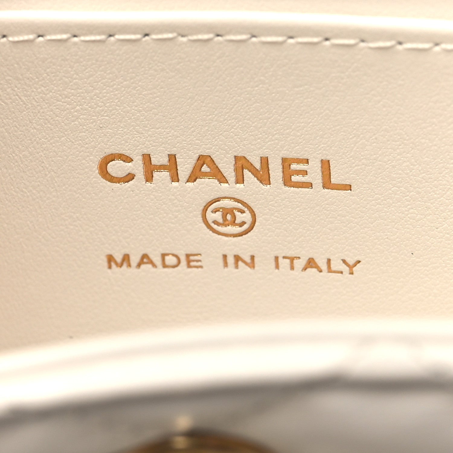 Chanel Shiny Aged Calfskin Quilted Mini Nano Kelly Shopper White 6 of 11