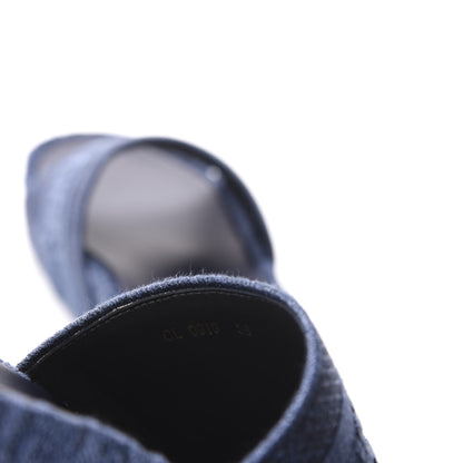 Christian Dior Oblique Denim D-Way Platform Sandal 38 Blue 9 of 11