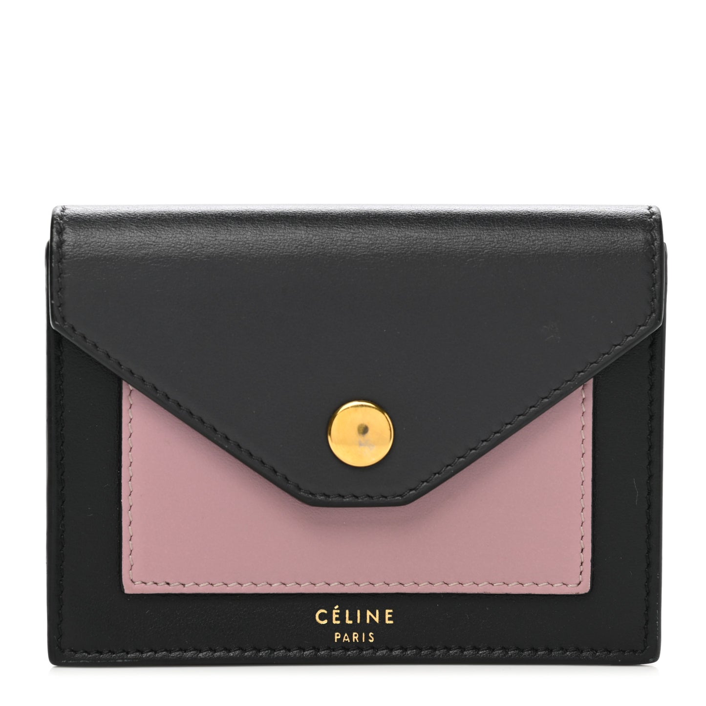 Smooth Calfskin Pocket Card Holder Liquorice Black