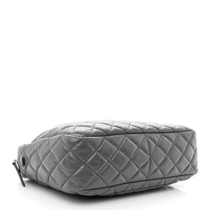 Chanel Aged Calfskin Quilted Large Reissue Camera Case Grey 4 of 16