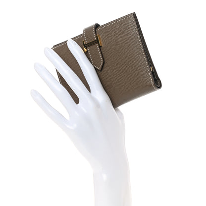 Hermes Epsom Bearn Compact Wallet Etoupe 2 of 9