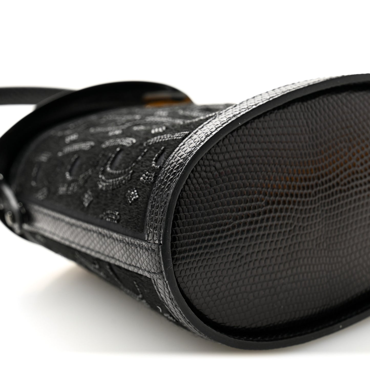 Lizard Embroidered Stromboli Black