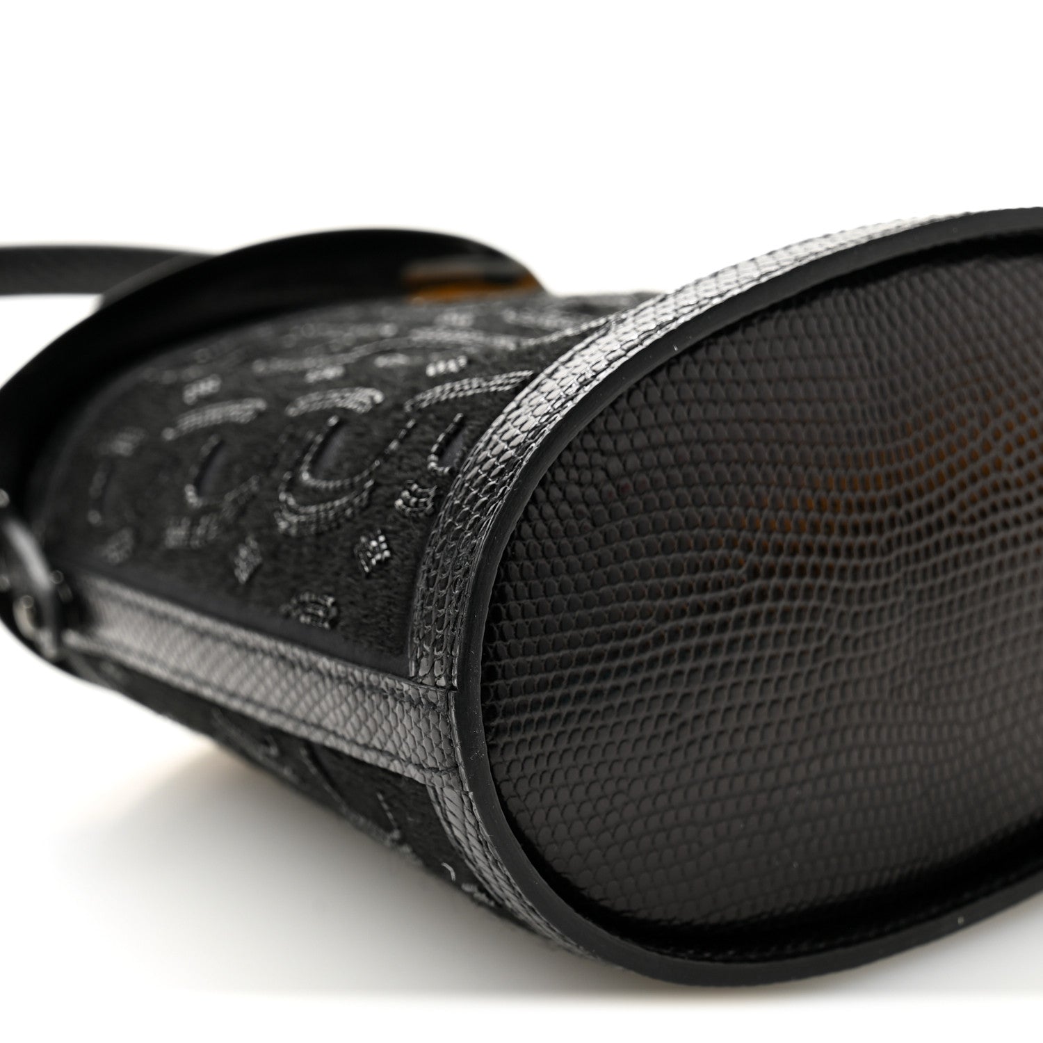 Hermes Lizard Embroidered Stromboli Black 9 of 10