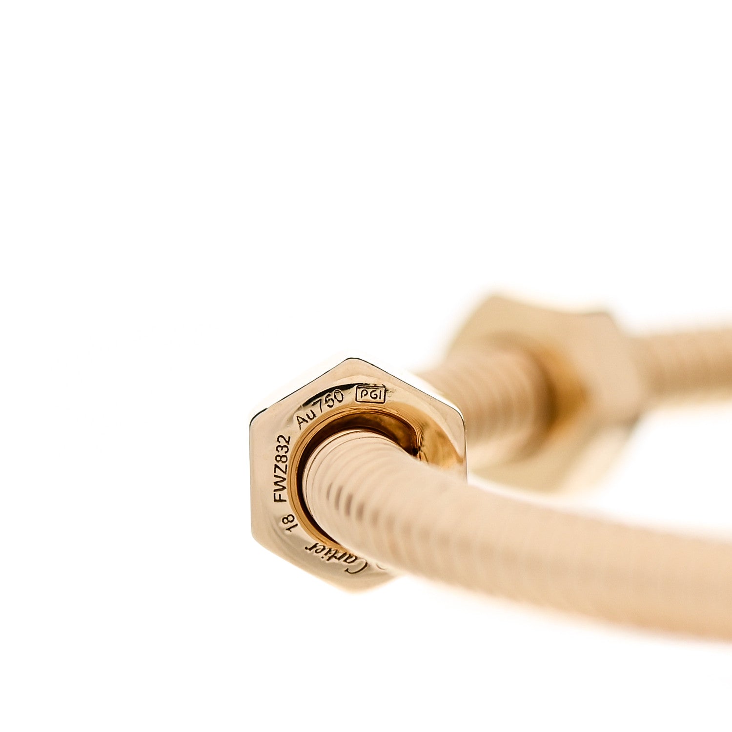 Cartier 18K Yellow Gold Ecrou de Cartier Bracelet 18 3 of 4