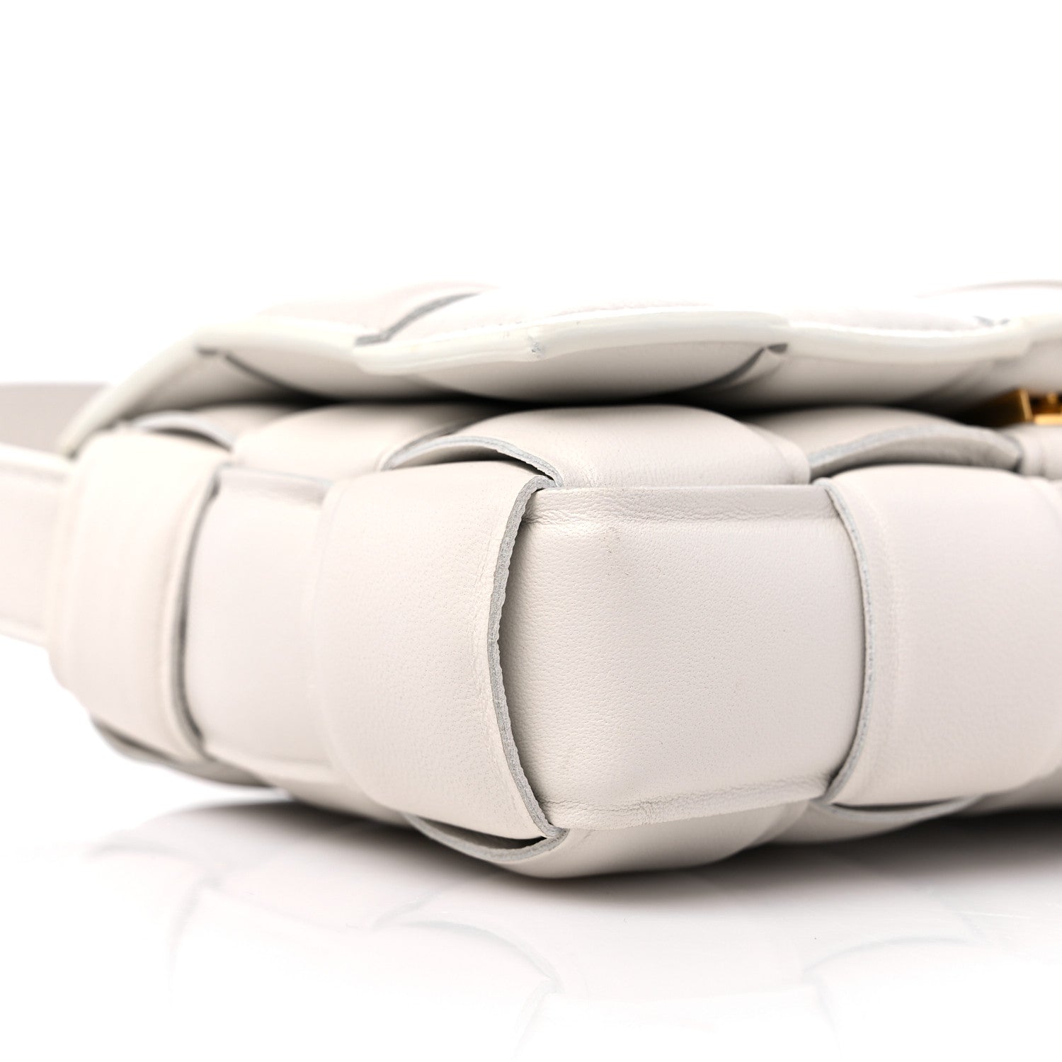 Bottega Veneta Nappa Maxi Intreccio Small Padded Cassette Crossbody Bag White 7 of 9
