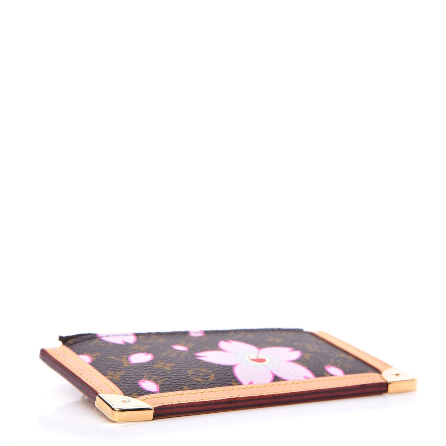 Monogram Cherry Blossom Key Pouch Brown