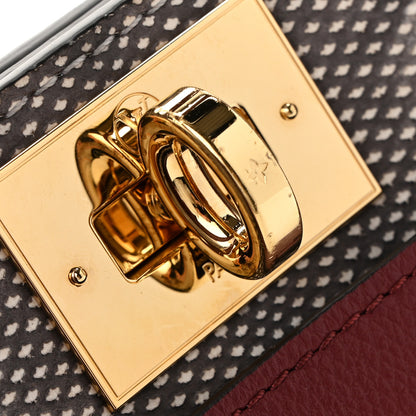 Louis Vuitton Calfskin Karung Snakeskin Mahina On My Side PM  Griotte Red 10 of 10