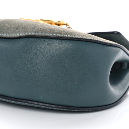 Chloe Suede Smooth Calfskin Mini Drew Shoulder Bag Cloudy Blue 8 of 12