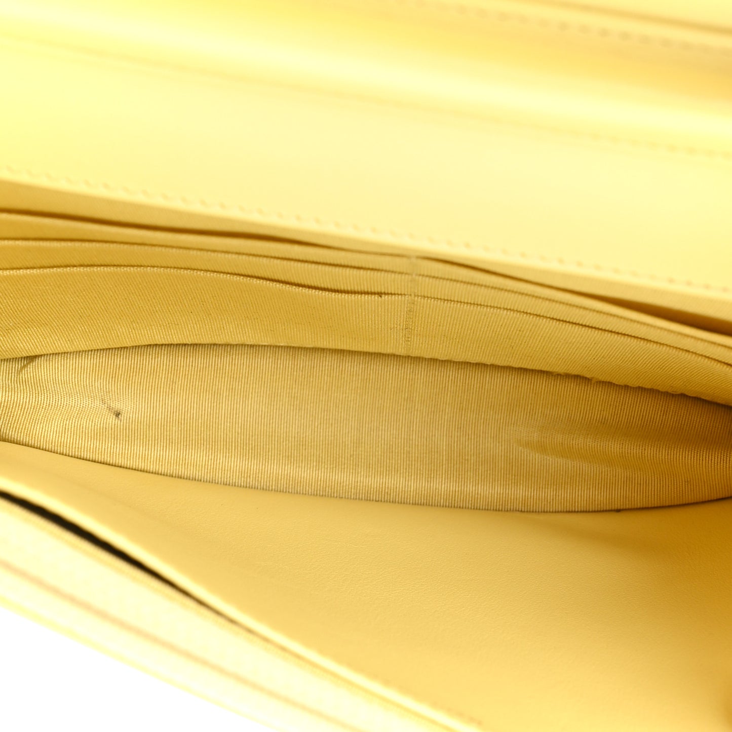 Denim Quilted Coco Wallet On Chain WOC Yellow