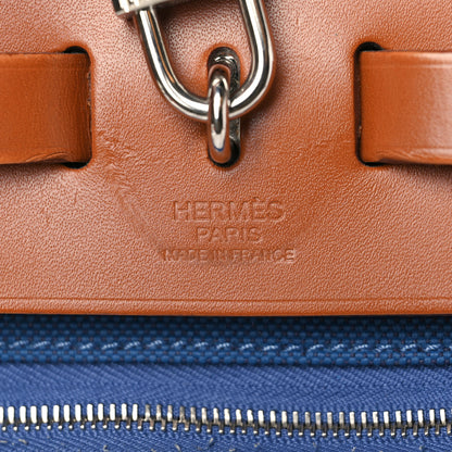 Hermes Military Toile Vache Hunter Herbag Zip 31 PM Azur Natural 7 of 11