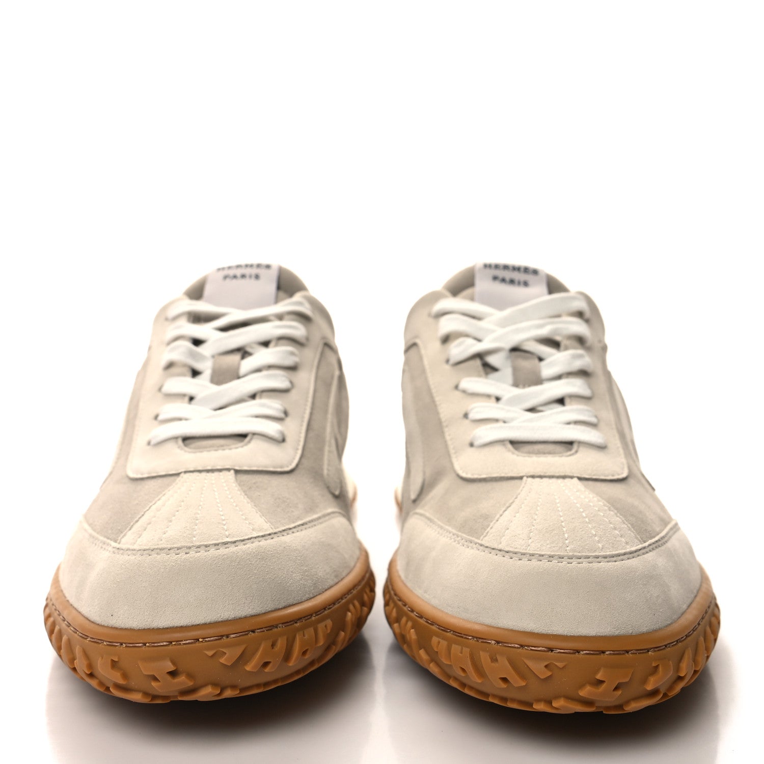 Hermes Suede Goatskin Mens Jet Sneakers 42.5 Beige Esquisse Glaise 2 of 8