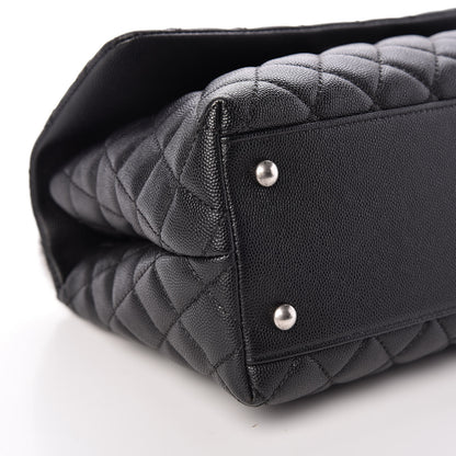 Chanel Caviar Lizard Quilted Small Coco Handle Flap Black 9 of 10