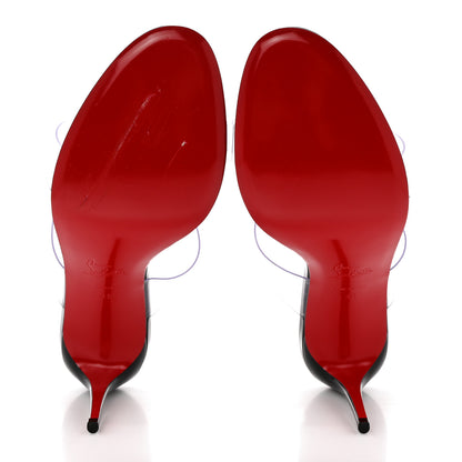 Christian Louboutin Patent PVC Just Nothing 85 Slide Sandals 41 Black 5 of 10