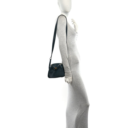 Hermes Taurillon Clemence Mini Lindy 20 Vert Cypress 2 of 11
