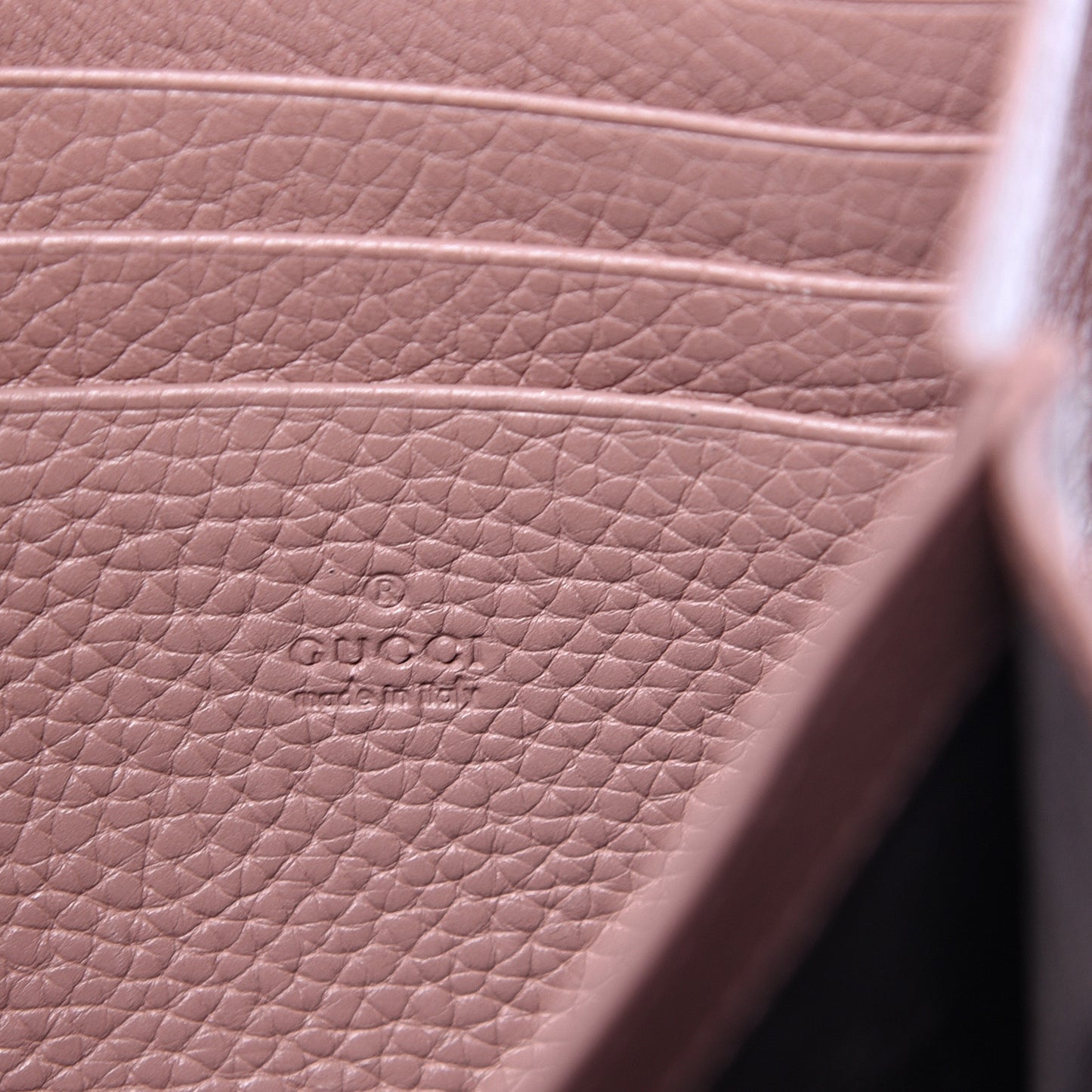 Cellarius Calfskin GG Marmont Chain Wallet Rosy Phard