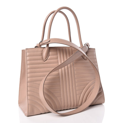 Prada Soft Calfskin Impunture Diagramme Tote Cipria 3 of 9