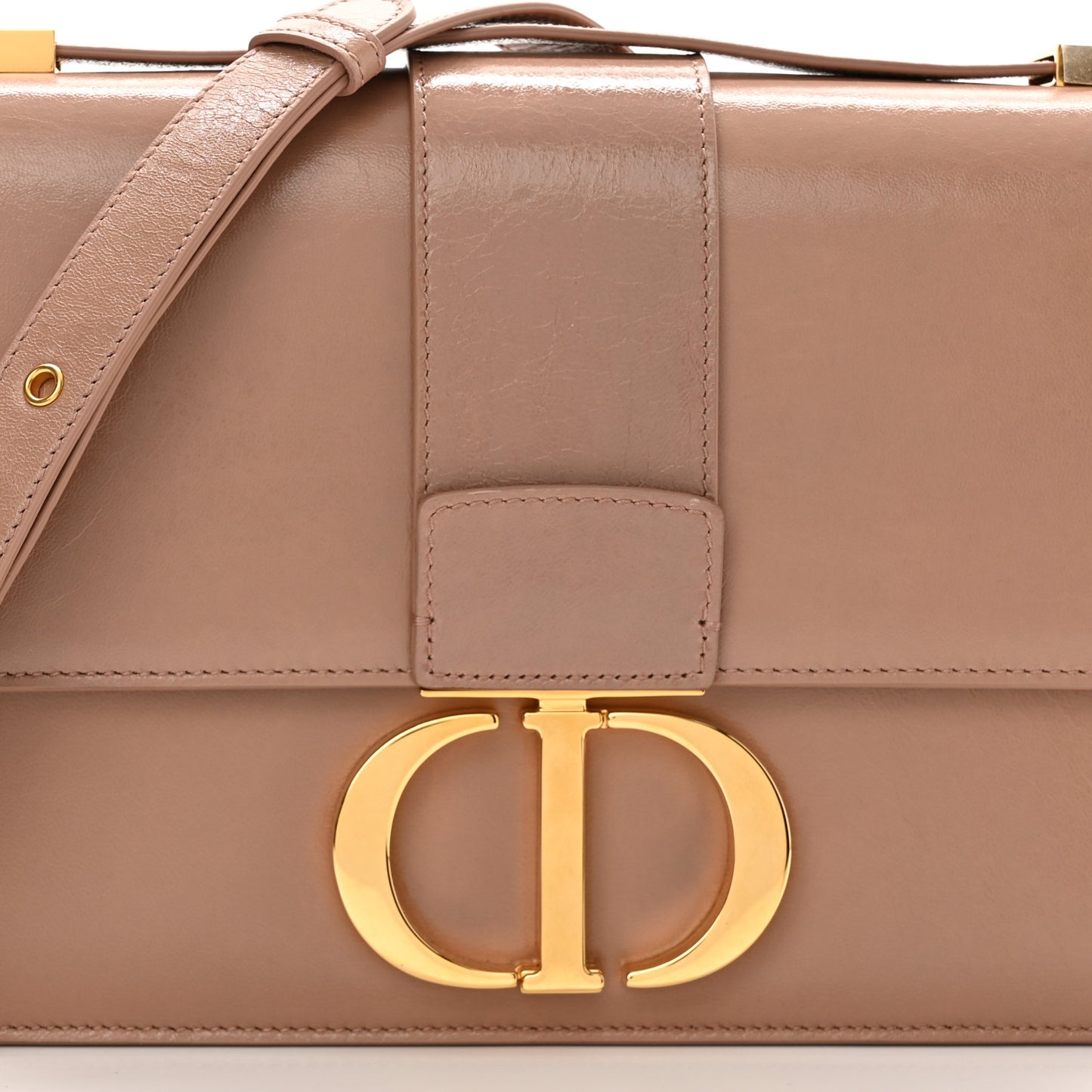 Shiny Crinkled Lambskin 30 Montaigne Flap Bag Fard