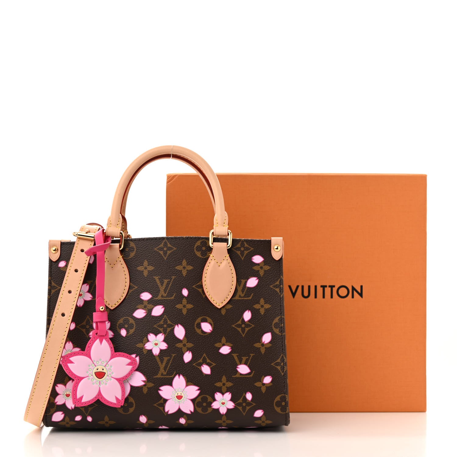 Louis Vuitton LV X TM Monogram Cherry Blossom Onthego PM Sakura Brown 10 of 10