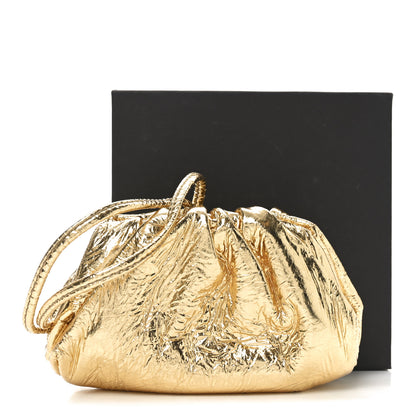 Bottega Veneta Metallic Crinkled Lambskin The Coin Purse Oro 9 of 9