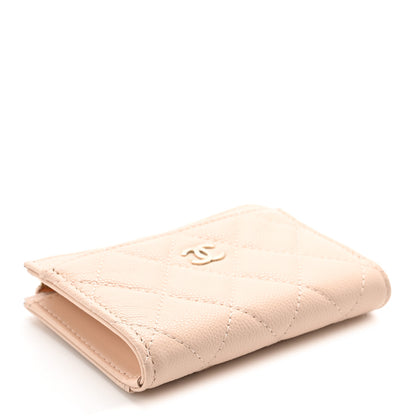 Chanel Caviar Quilted CC Zip Around Card Holder Beige 4 of 8