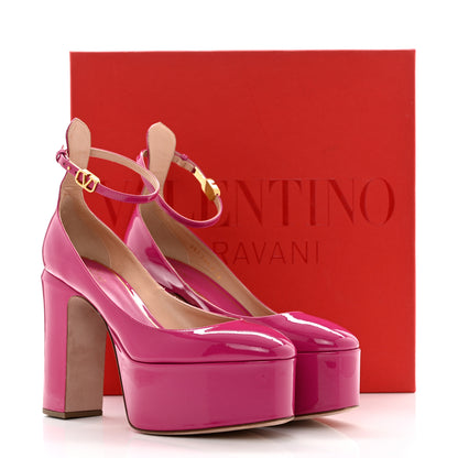 Valentino Garavani Patent Tan-Go 50/120mm Platform Pumps 38 Rose Violet 12 of 12